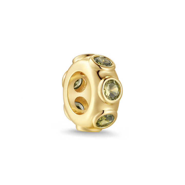 Birthstone Bezel Rondelle Charm