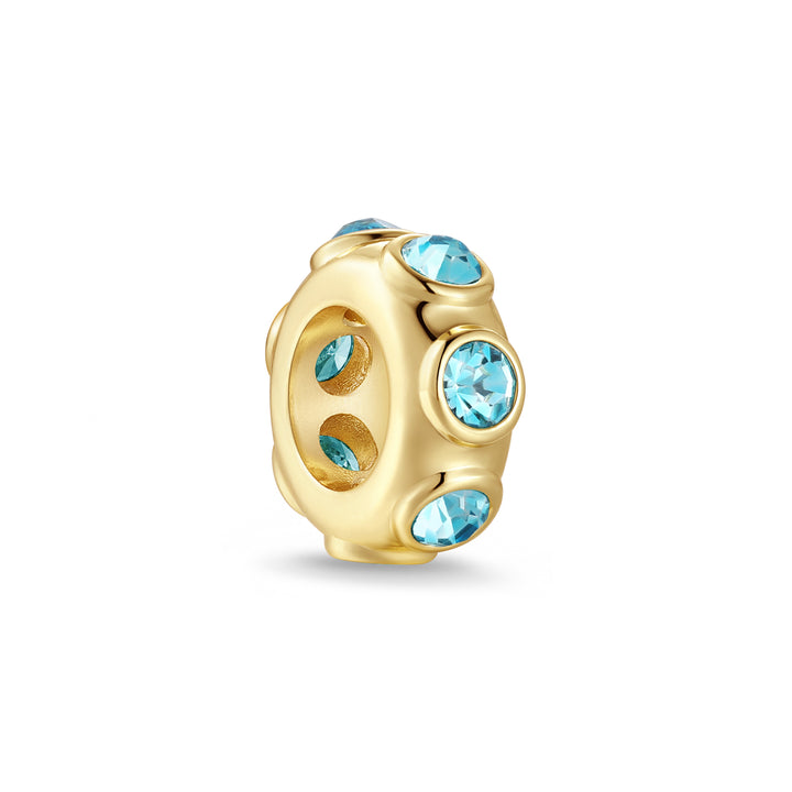 Birthstone Bezel Rondelle Charm