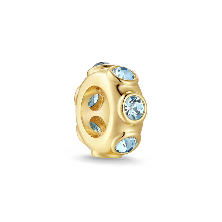 Birthstone Bezel Rondelle Charm