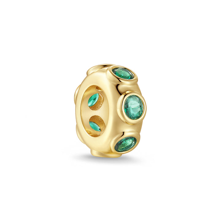 Birthstone Bezel Rondelle Charm