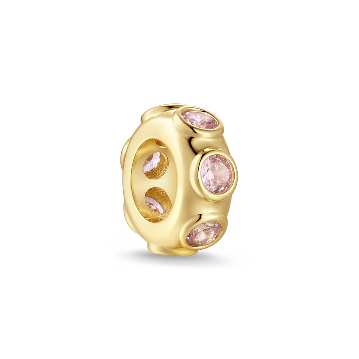 Birthstone Bezel Rondelle Charm