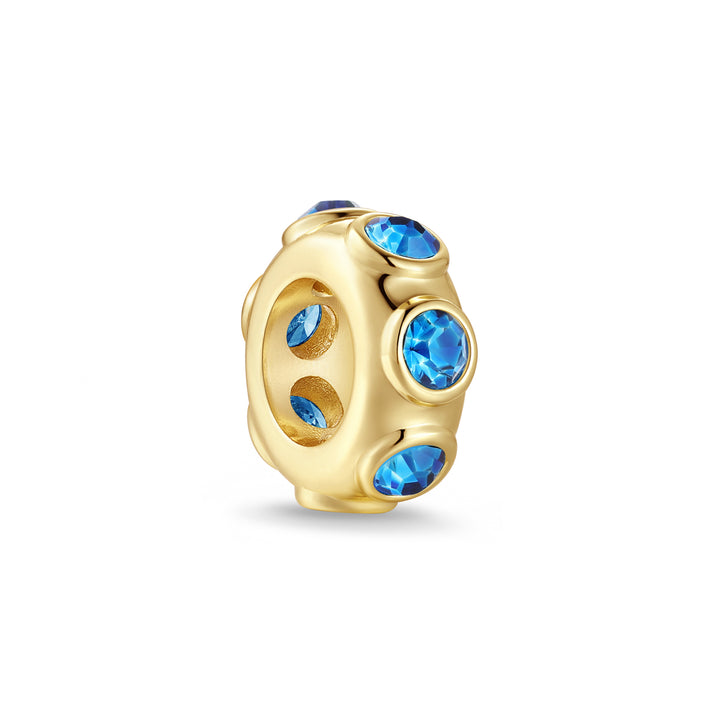 Birthstone Bezel Rondelle Charm
