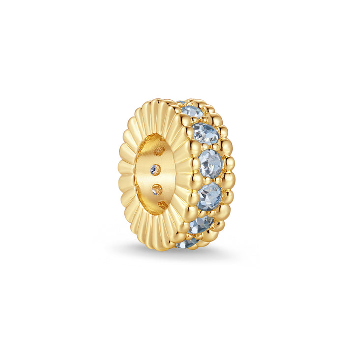 Birthstone Texture Rondelle Charm