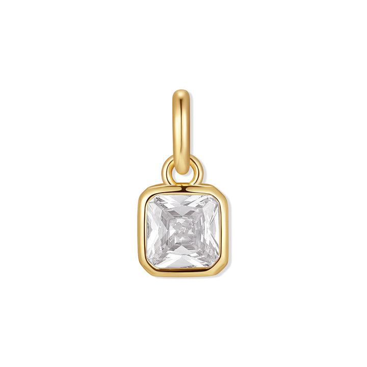 Square Bezel Birthstone Charm
