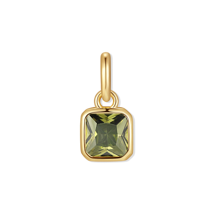 Square Bezel Birthstone Charm