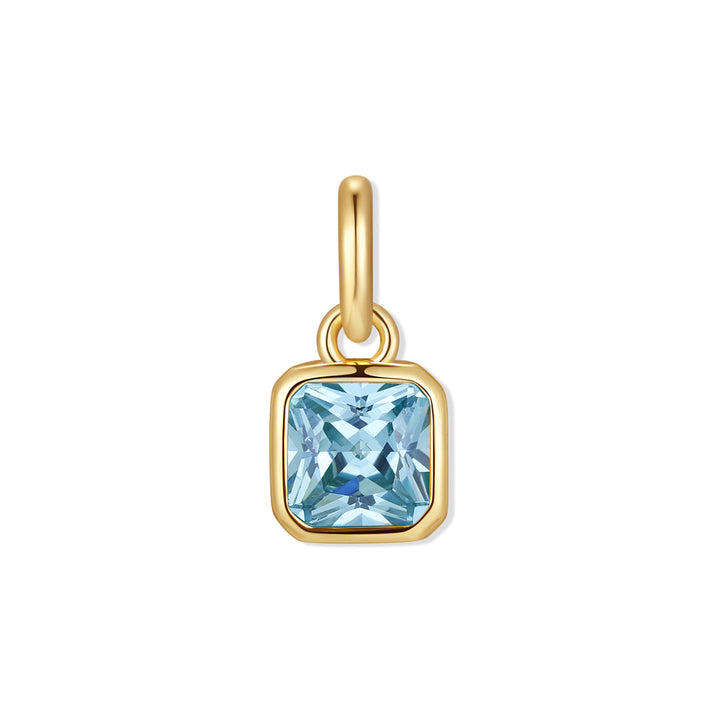 Square Bezel Birthstone Charm