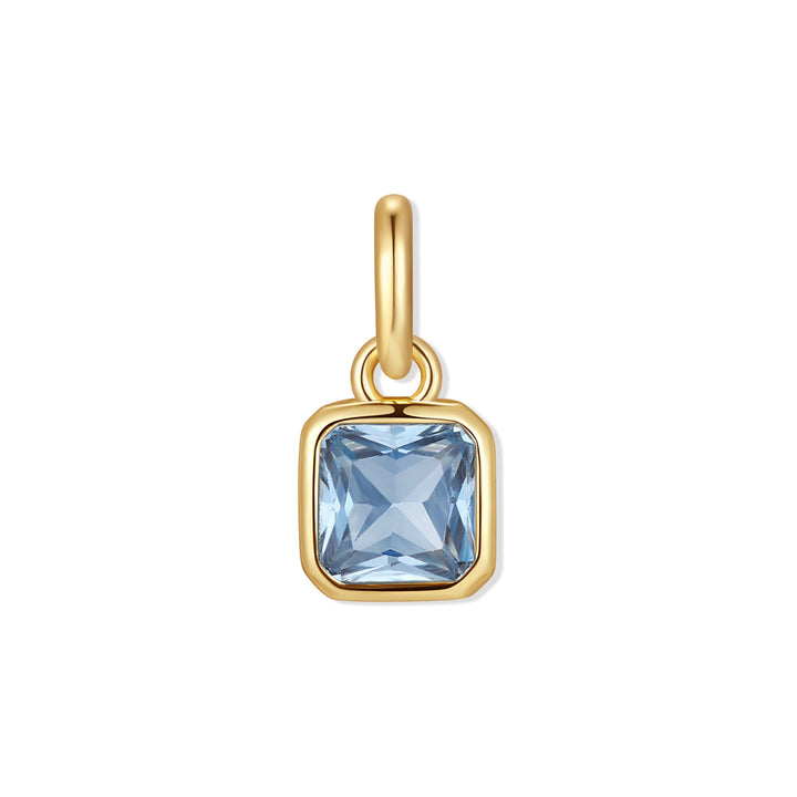 Square Bezel Birthstone Charm