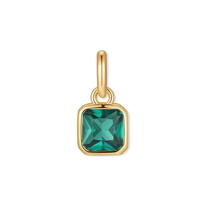 Square Bezel Birthstone Charm