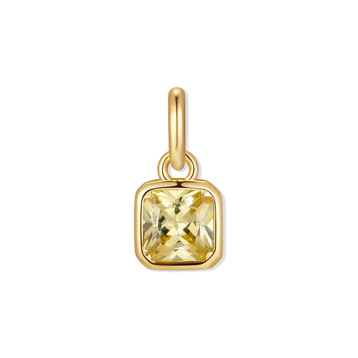 Square Bezel Birthstone Charm