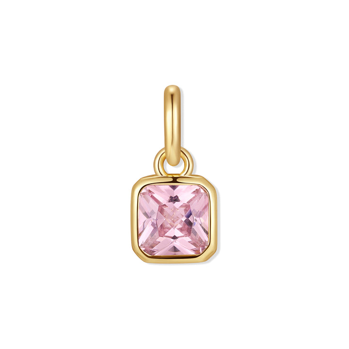 Square Bezel Birthstone Charm