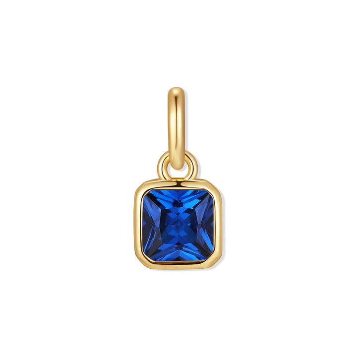 Square Bezel Birthstone Charm