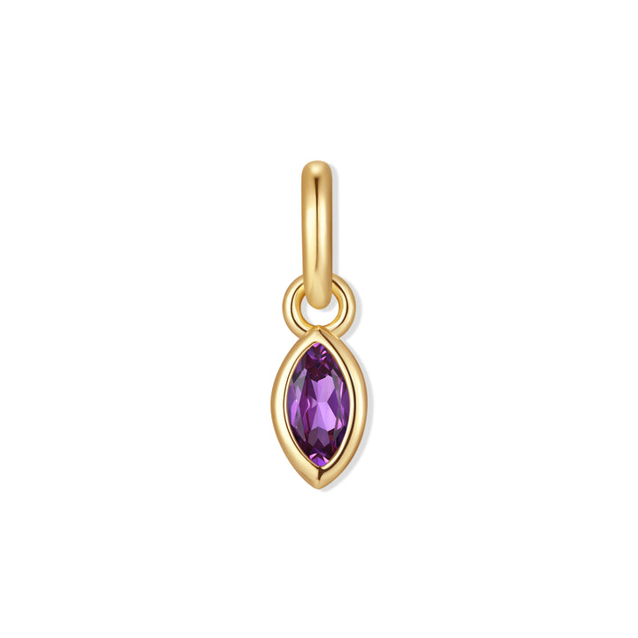 Marquise Bezel Birthstone Charm