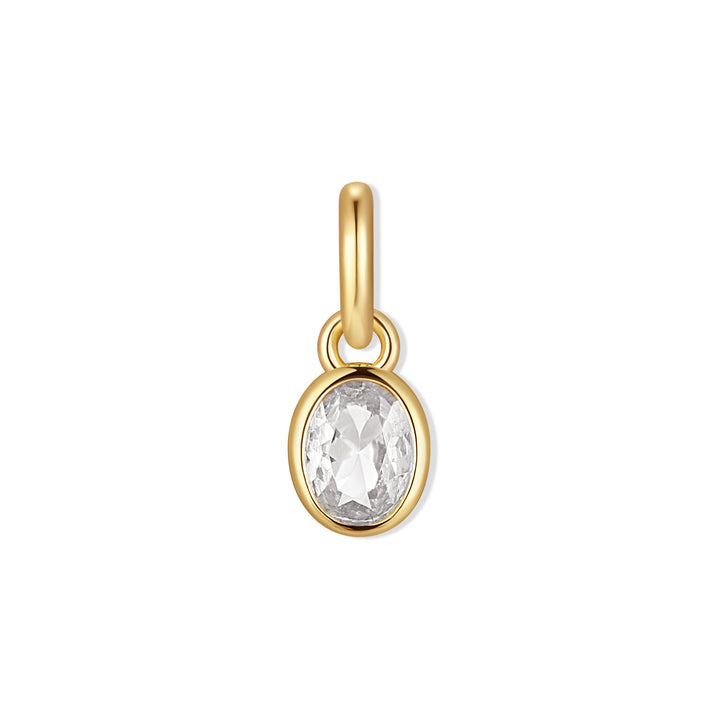 Oval Bezel Birthstone Charm