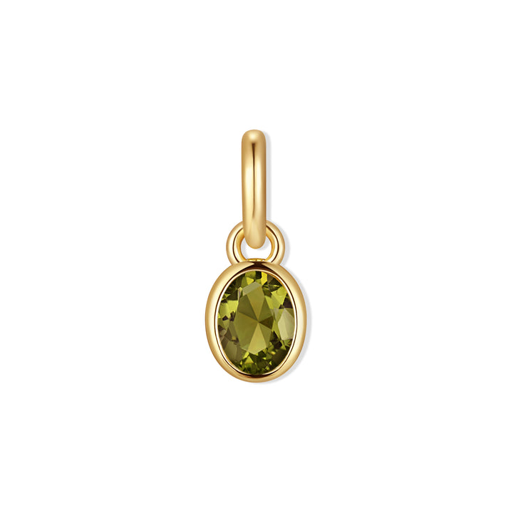 Oval Bezel Birthstone Charm