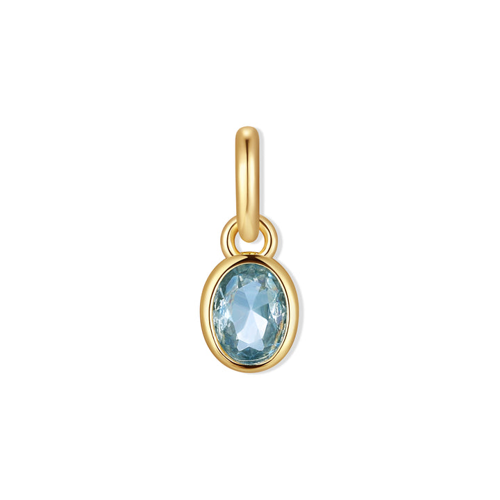 Oval Bezel Birthstone Charm