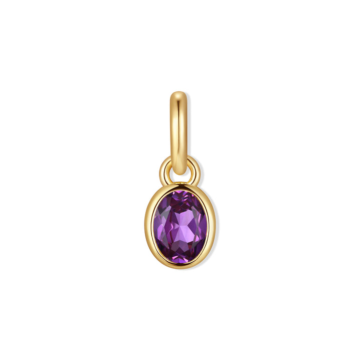 Oval Bezel Birthstone Charm