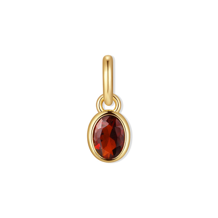 Oval Bezel Birthstone Charm