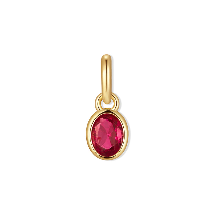 Oval Bezel Birthstone Charm