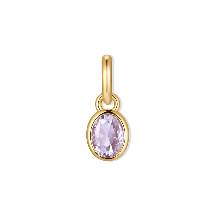 Oval Bezel Birthstone Charm