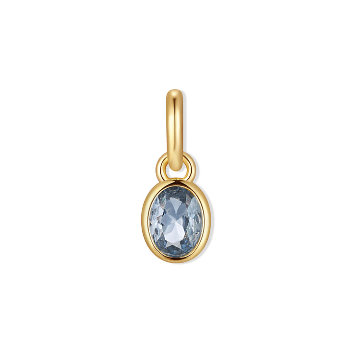 Oval Bezel Birthstone Charm