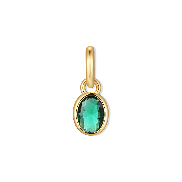 Oval Bezel Birthstone Charm
