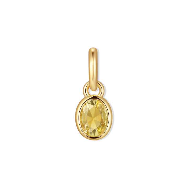 Oval Bezel Birthstone Charm