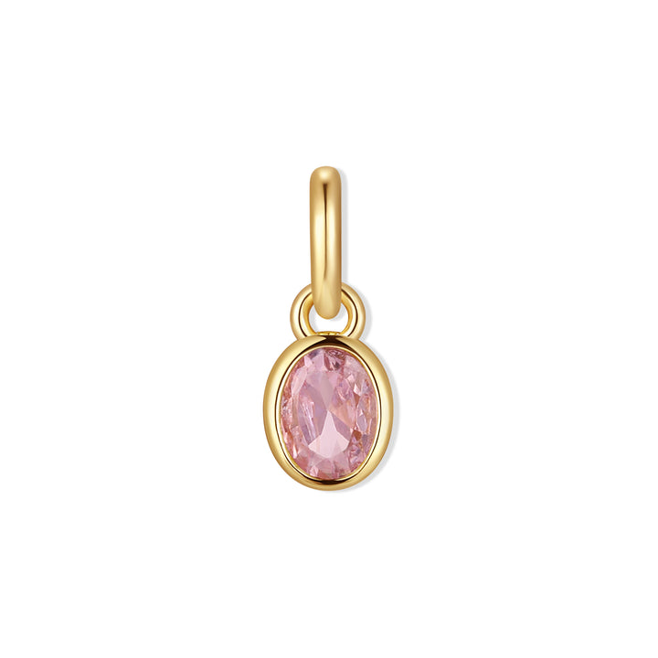 Oval Bezel Birthstone Charm