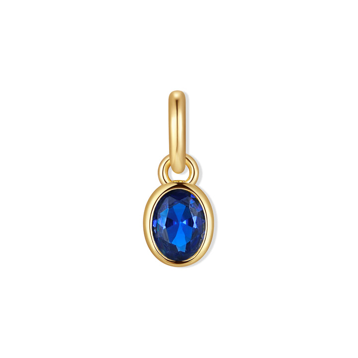 Oval Bezel Birthstone Charm