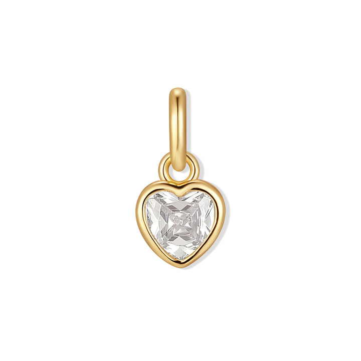 Heart Bezel Birthstone Charm
