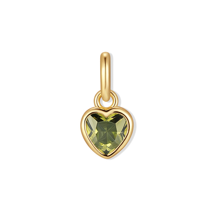 Heart Bezel Birthstone Charm