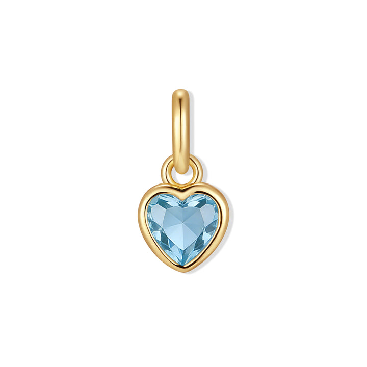 Heart Bezel Birthstone Charm