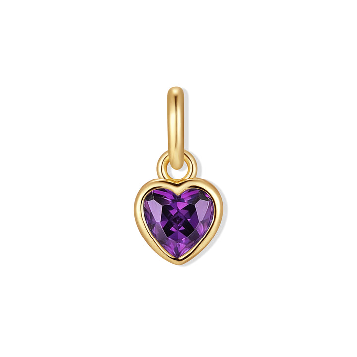 Heart Bezel Birthstone Charm
