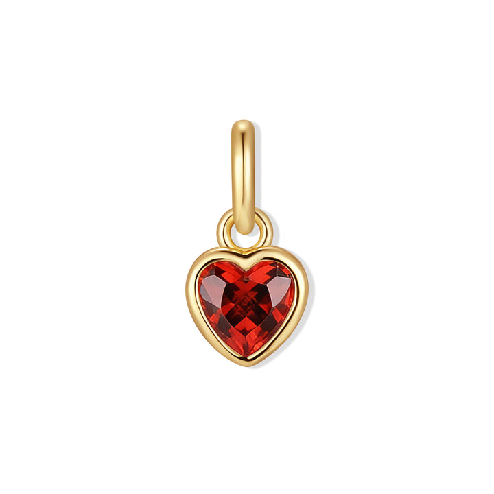 Heart Bezel Birthstone Charm