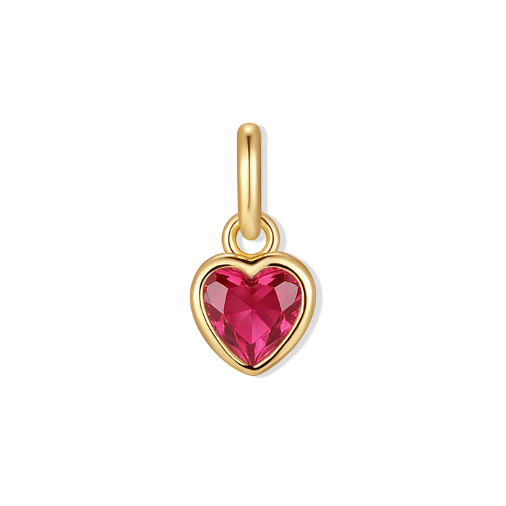 Heart Bezel Birthstone Charm