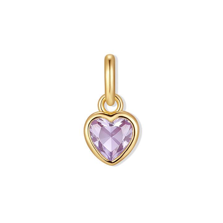 Heart Bezel Birthstone Charm