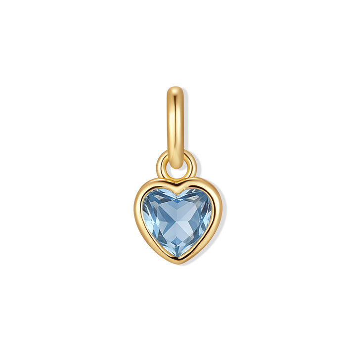 Heart Bezel Birthstone Charm