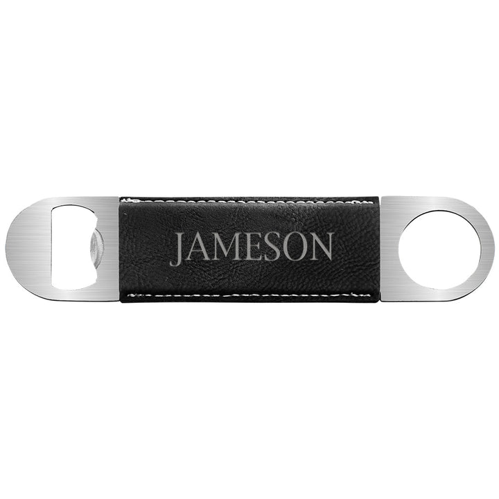 Black Leatherette Name Opener