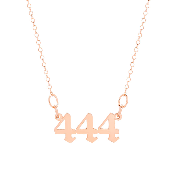 Rose Gold Angel Number Necklace