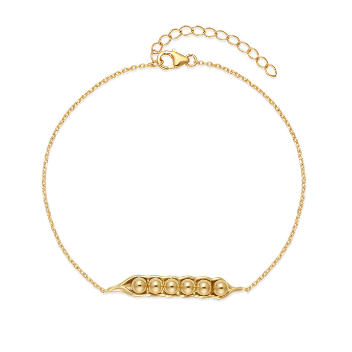 Six Peas in a Pod Gold Bracelet