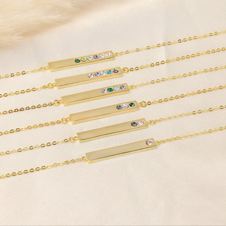 Birthstone Bar Necklace