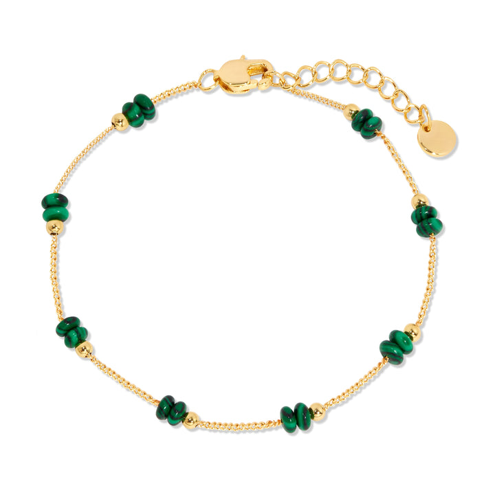 May Gold Beaded Birthstone Bracelet