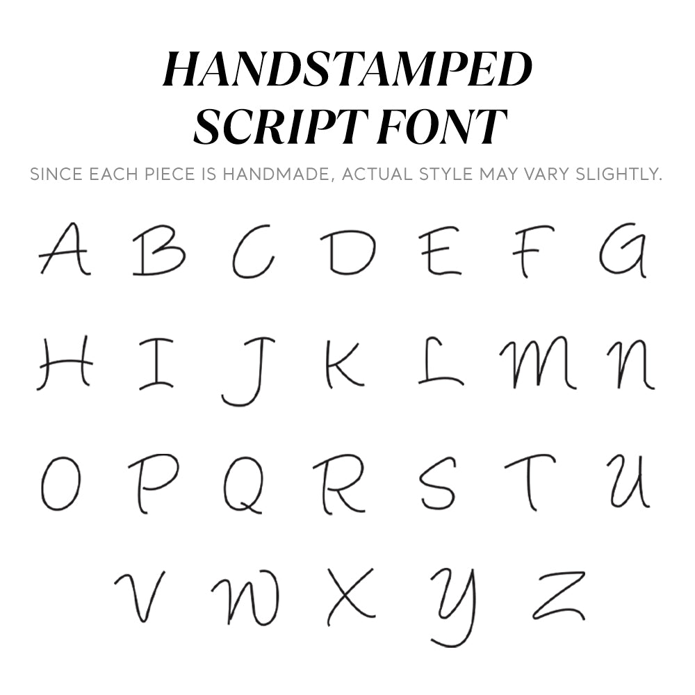 HandstampedScript Font Character List