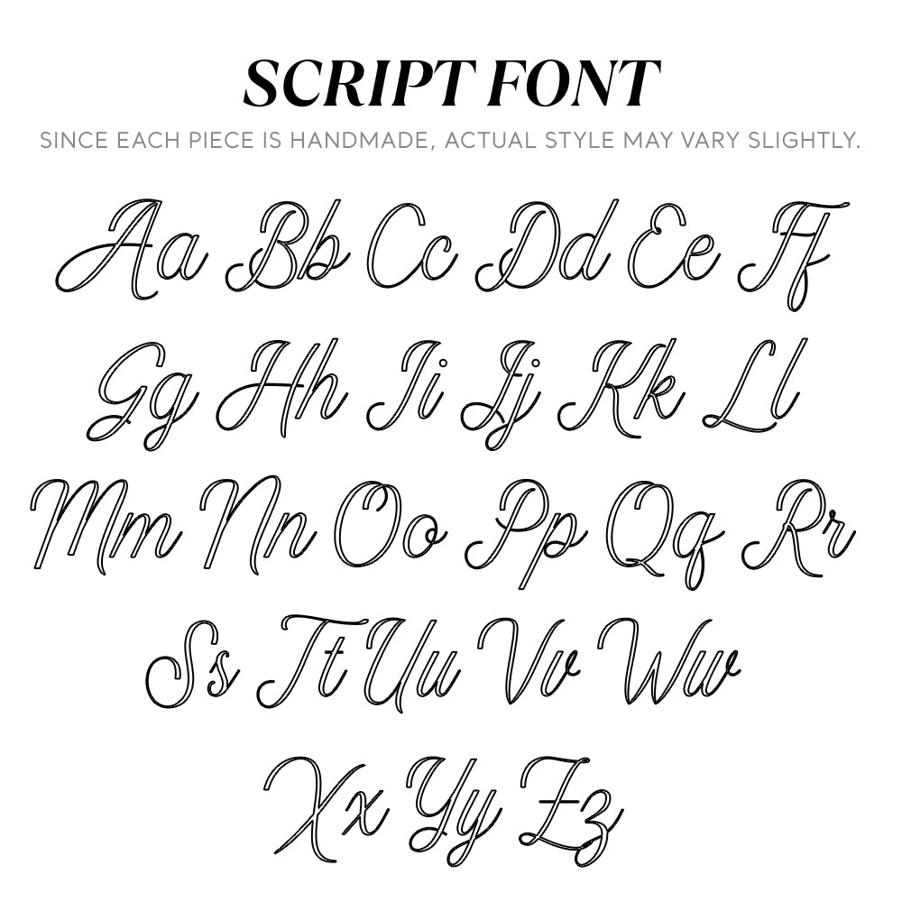 Script Font Character List