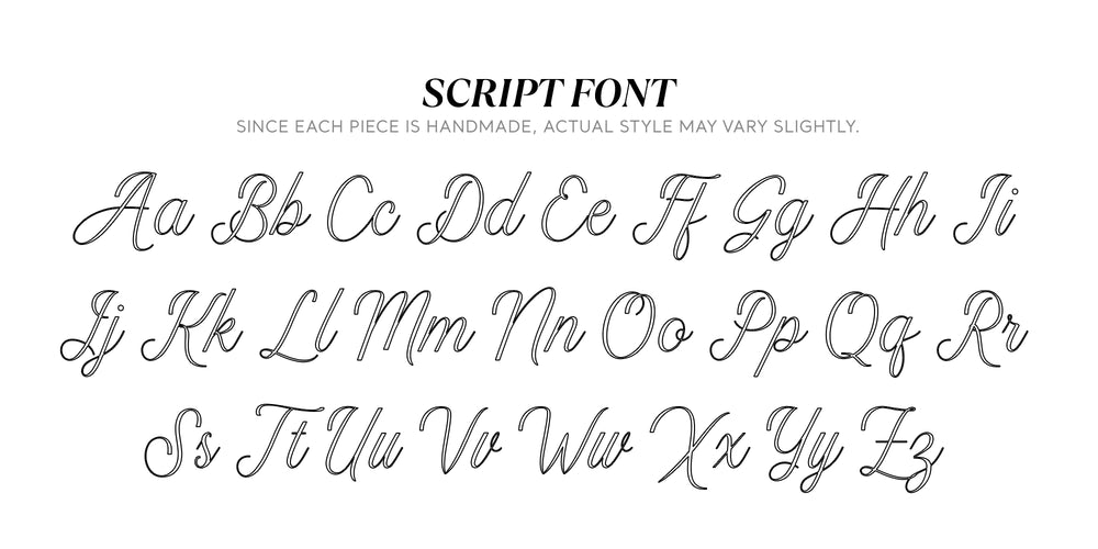 Script Font Character List