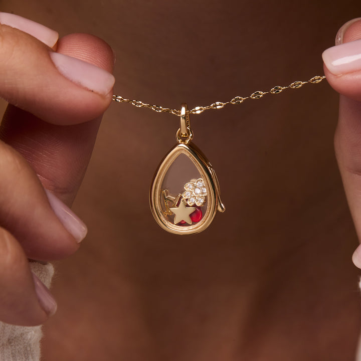 Elephant Floating Locket Charm