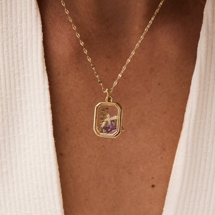 Birthstone Floating Locket Charm