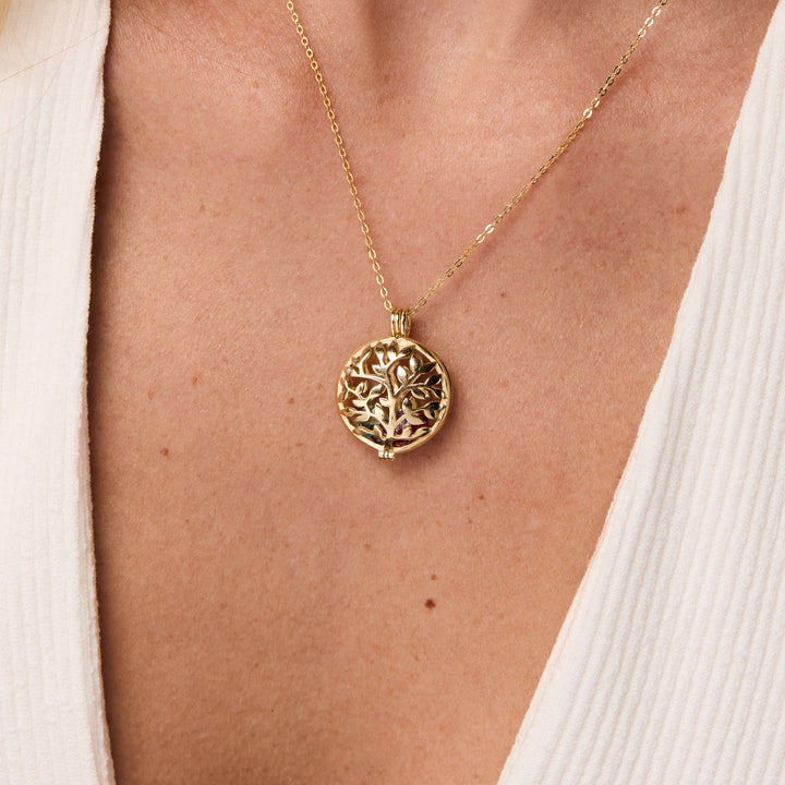 Custom Petite Family Tree Birthstone Locket