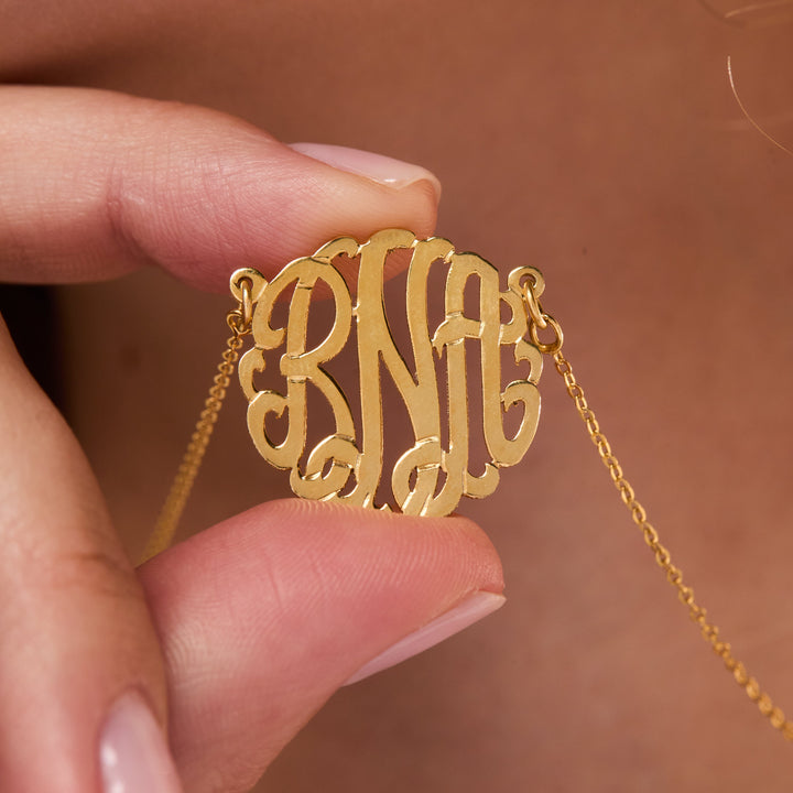 Gold Monogram Necklace