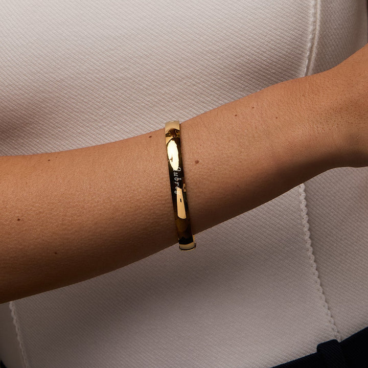 Gold Plated Oval Bangle
