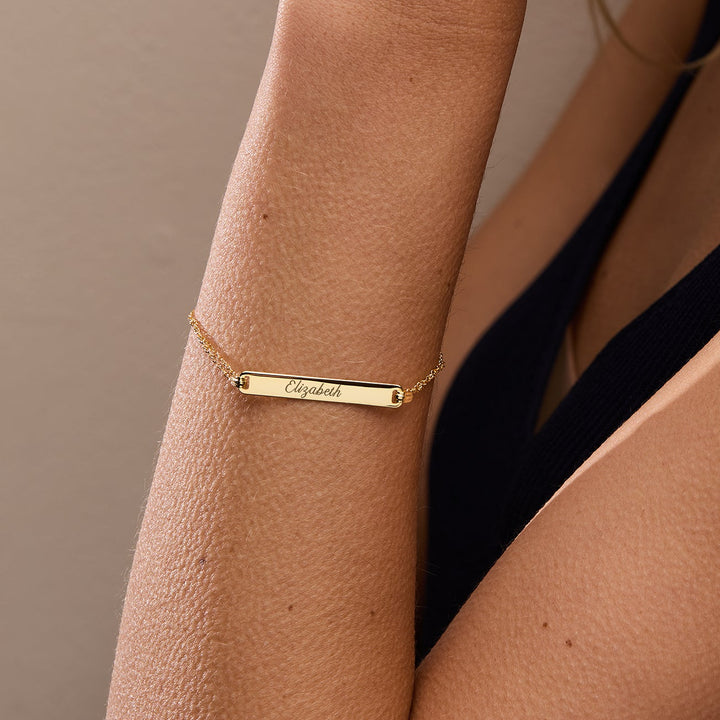 Engravable Name Bar Bracelet